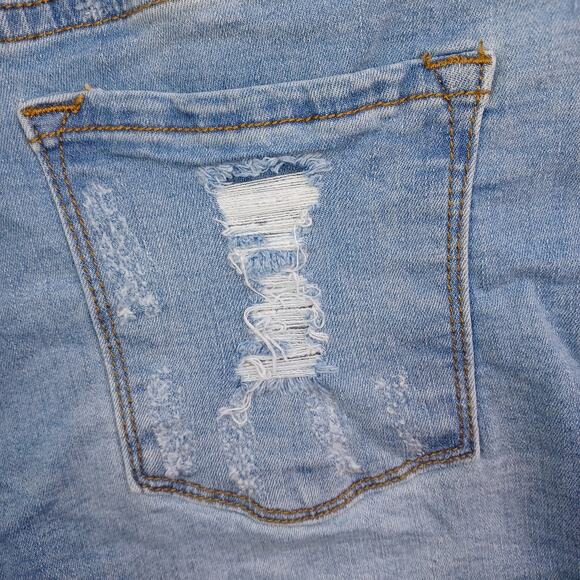 Kancan Distressed Denim Jean Shorts Women's W7 27 Blue High Waist Cuffed KC7082L - Picture 10 of 13